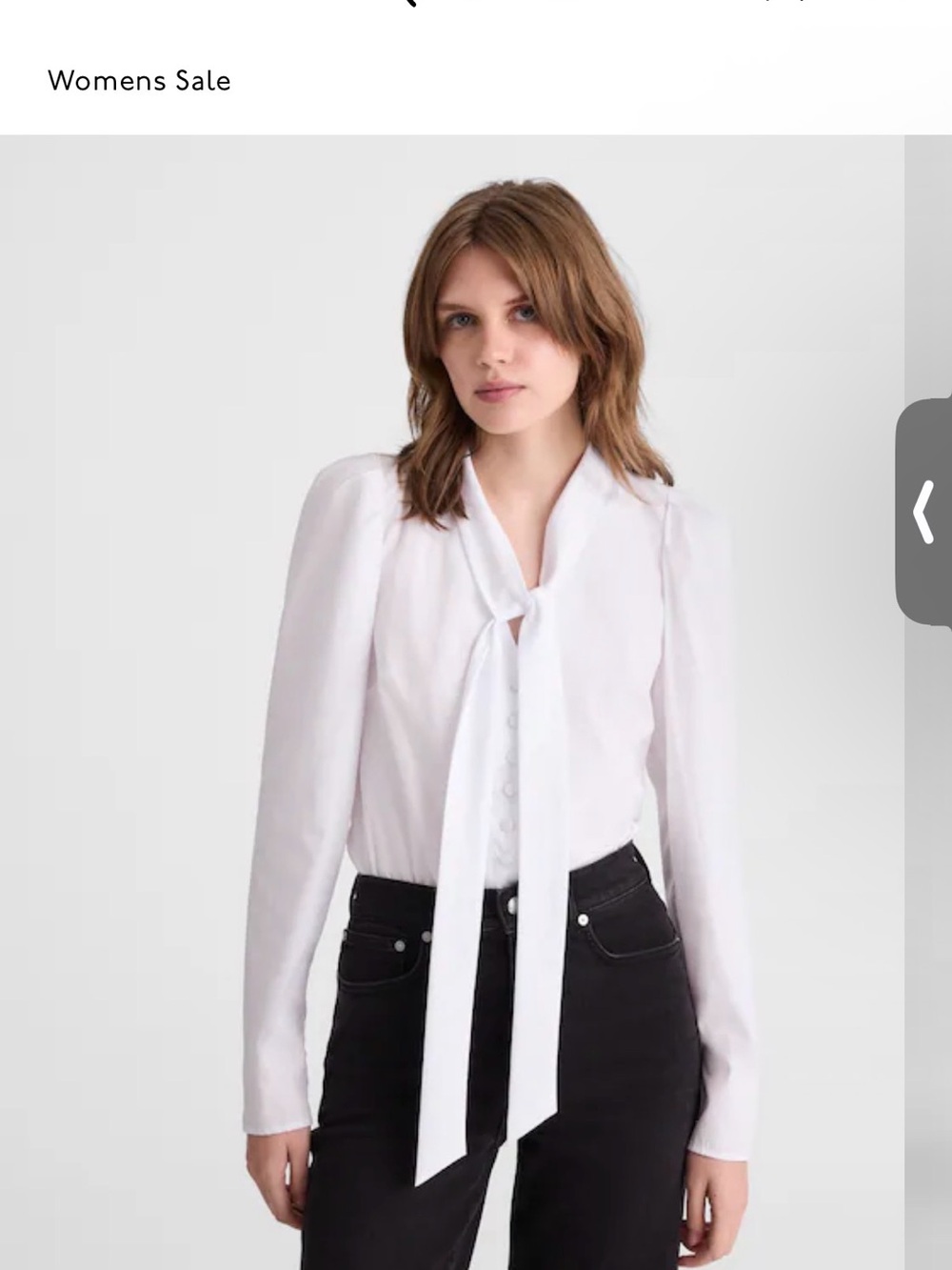 Madewell White Tie-Neck Blouse
